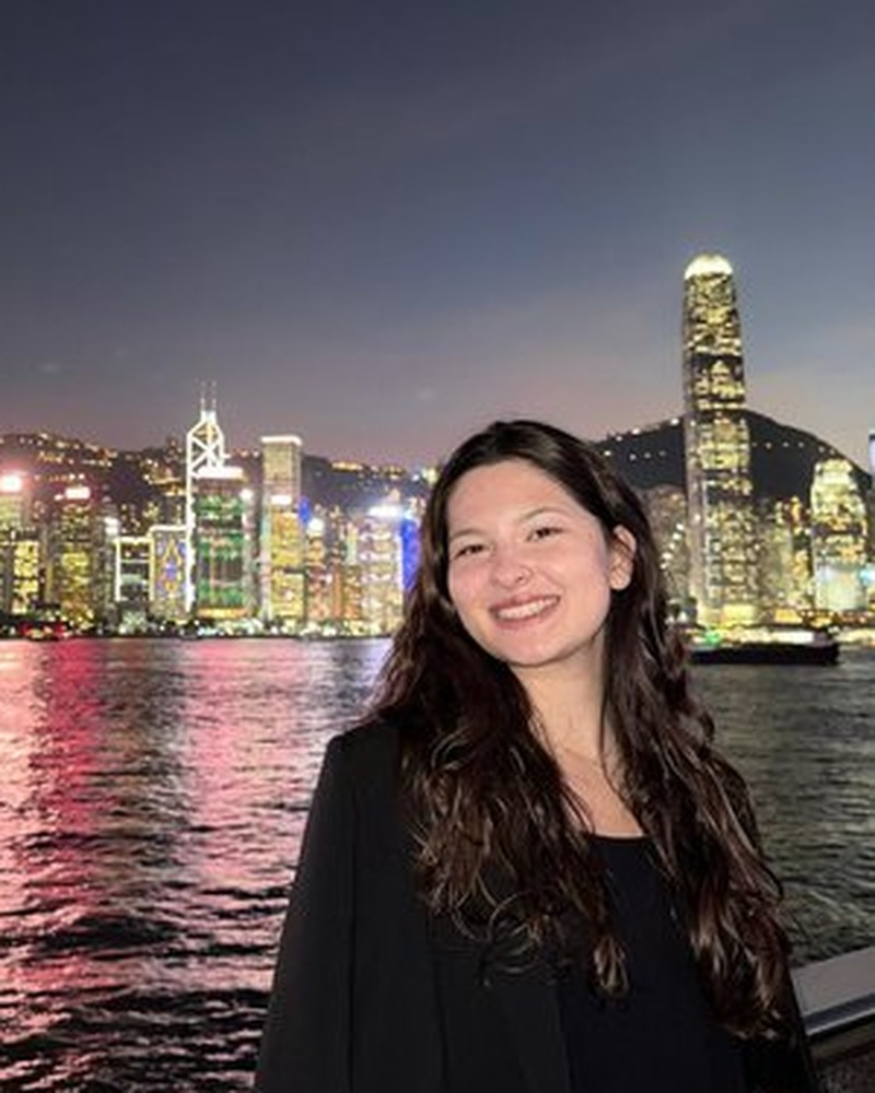 Arina, head of the international team, in Hong Kong